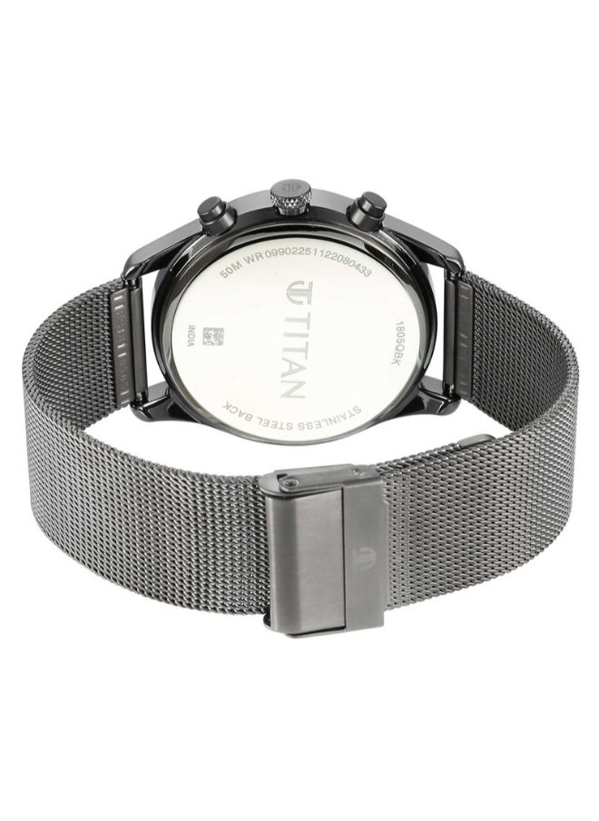 TITAN Men Analog Round Shape Stainless Steel Wrist Watch - 1805QM03 - 49.2 Mm  - Image 3