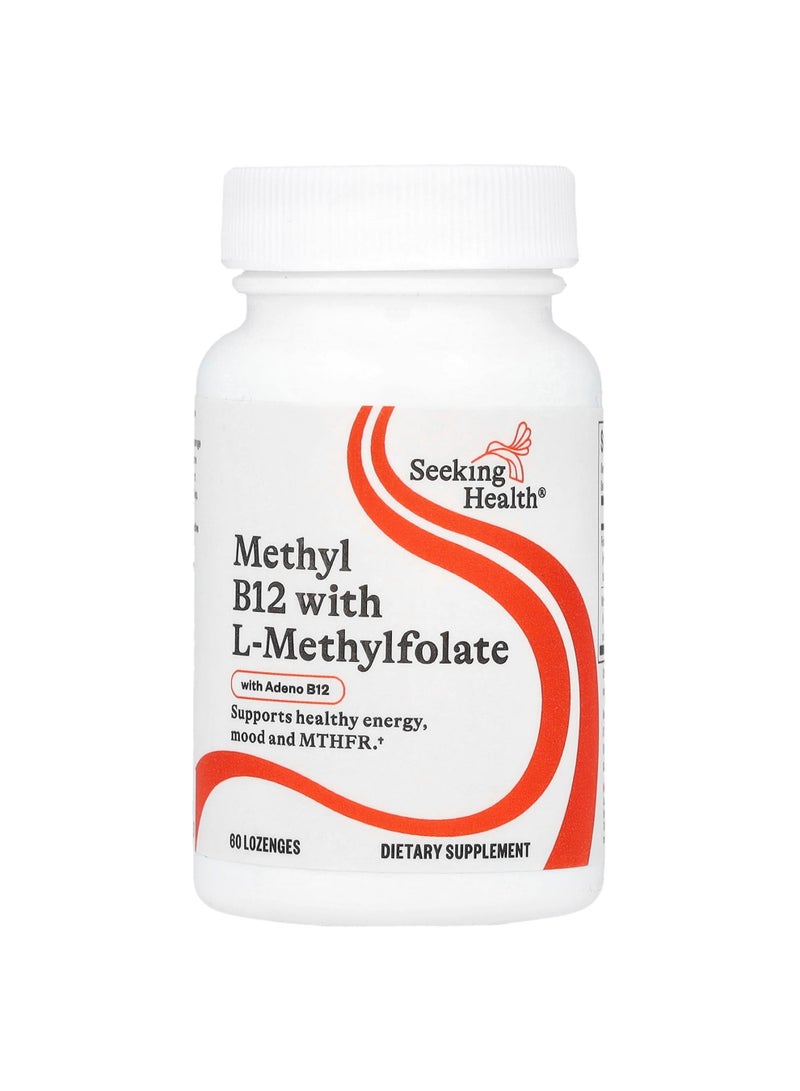 Seeking Health Methyl B12 with L-Methylfolate , 60 Lozenges