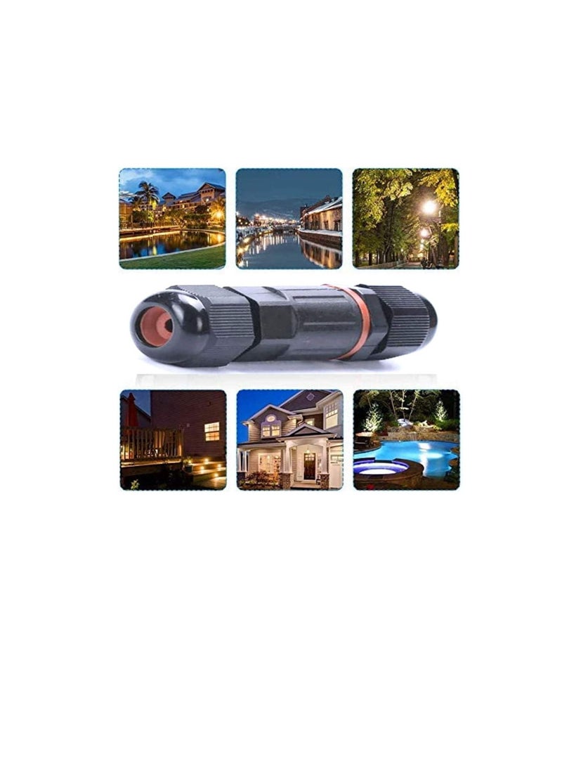 Outdoor Waterproof Wire Connector With IP68 Rating, Garden Construction Plant Fire Retardant Wire Connector for Wire Diameter 6-12mm (Max 3Cx4mm) 3PIN 250V 16A (Pack of 10) - Image 3