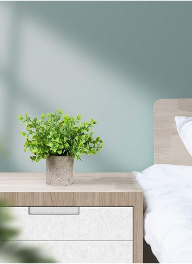 وهاواي 3 Pack Mini Potted Artificial Plants, Small Fake Greenery Plants, Faux Plastic Plants for Indoor Home Decor Living Room Bedroom Desktop Bookshelf Decoration  - Image 4