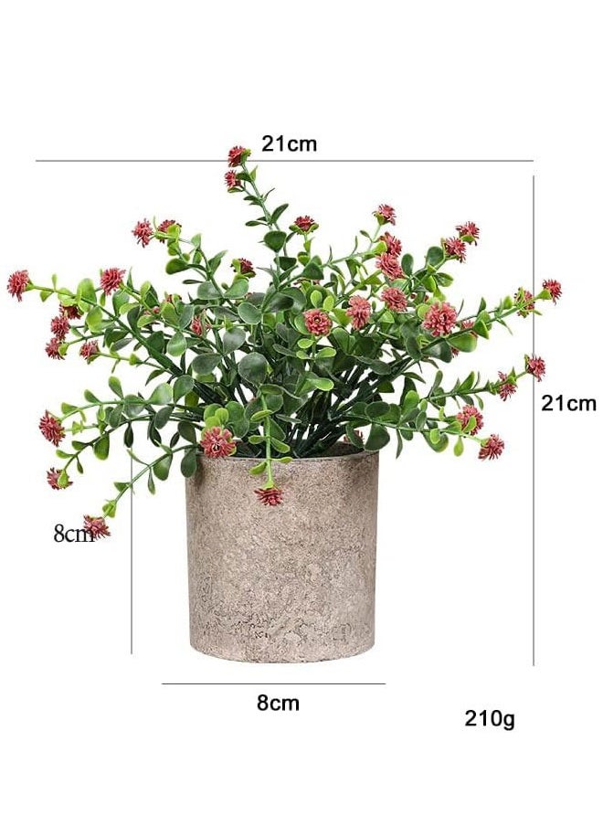 وهاواي 3 Pack Mini Potted Artificial Plants, Small Fake Greenery Plants, Faux Plastic Plants for Indoor Home Decor Living Room Bedroom Desktop Bookshelf Decoration  - Image 5