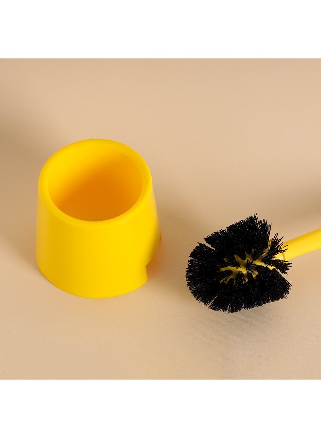Royalford Toilet Brush with Holder- RF11188| Compact and Light-Weight Toilet Brush Perfect for Cleaning Indian and Western Style Toilets| Superior-Quality Cleaning Brush with Long Handle for Better Reach and Efficient Cleaning| Yellow and black - Image 4