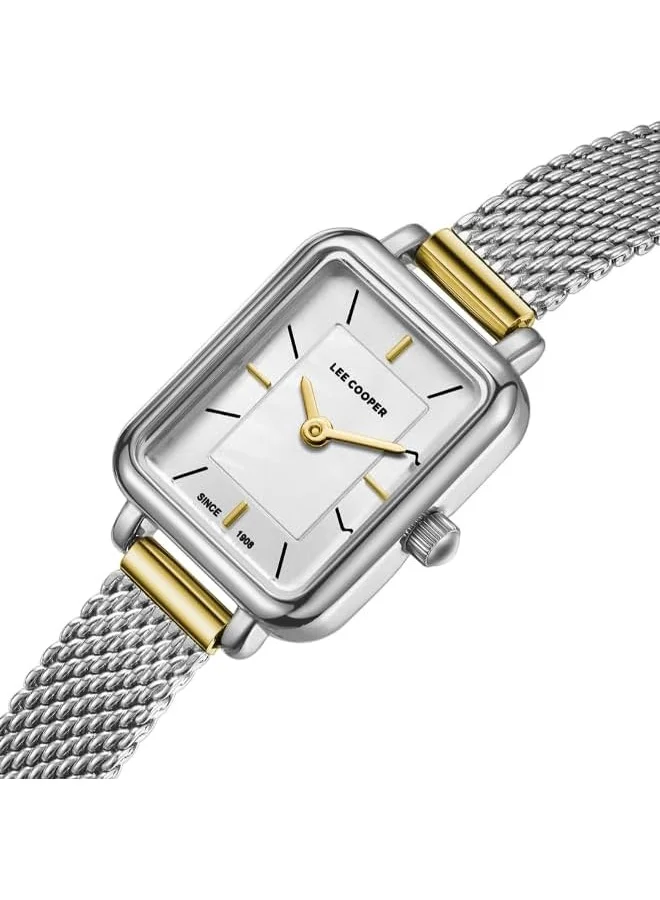 Lee Cooper LEE COOPER LC08086.320 Women Analog Display Watch & Mesh Strap Silver