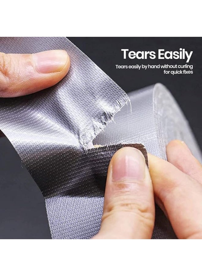 Heavy Duty Duct Tape 4.8cm x 50 Yards | Waterproof Multipurpose Silver Repair Tape | Strong Adhesive for Sealing, Patching, Bundling & Reinforcing - Image 1