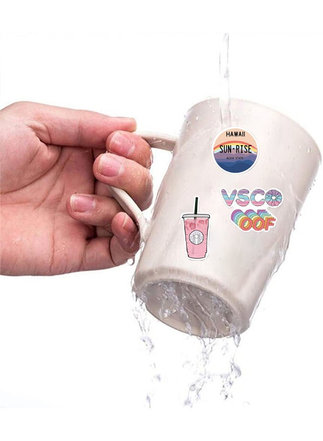 ملصقات للقارورة المائية، 50 قطعة من ملصقات الفينيل الجمالية لزجاجات المياه، ملصقات كمبيوتر محمول عصرية مقاومة للماء، ملصقات لوح التزلج للأطفال والنساء، هدايا للفتيات المراهقات، أشياء للفتيات - Image 5