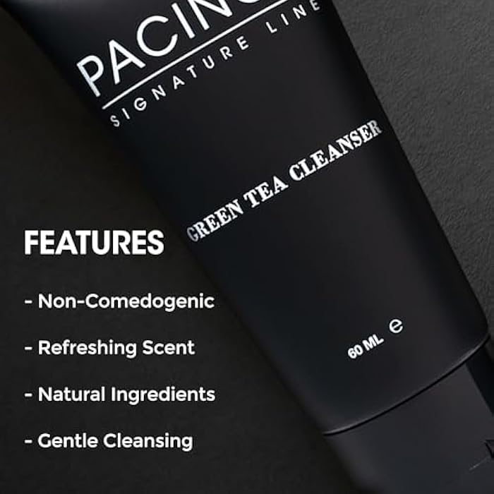 Pacinos Green Tea Cleanser - Gentle Facial Cleanser - Nourishing Antioxidant Face Wash for Balanced Skin - Image 3