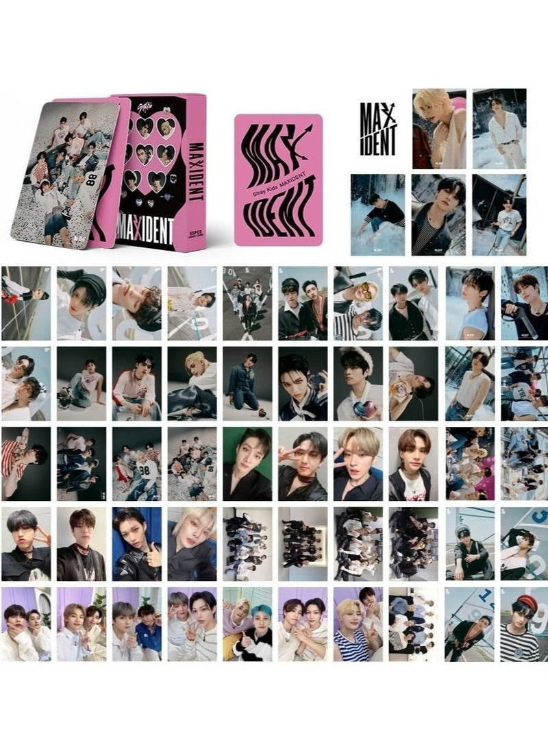 55 Pcs Stray Kids Maxident Lomo Cards - Image 2