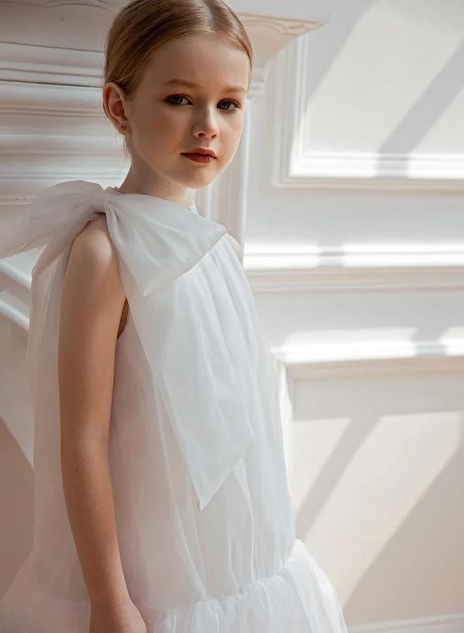 Take Two  Girls Halter Bow Detail Ruffle Hem Party Dress for Women | Best Price UAE