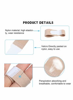 KASTWAVE 16 Pieces Finger Wraps Broken Toe Wraps Finger Splints Tapes Hammer Finger Straightener for Broken, Sprained, Jammed Finger or Jammed, Swollen, Dislocated Joint, 8 Black and 8 Beige  - Image 3