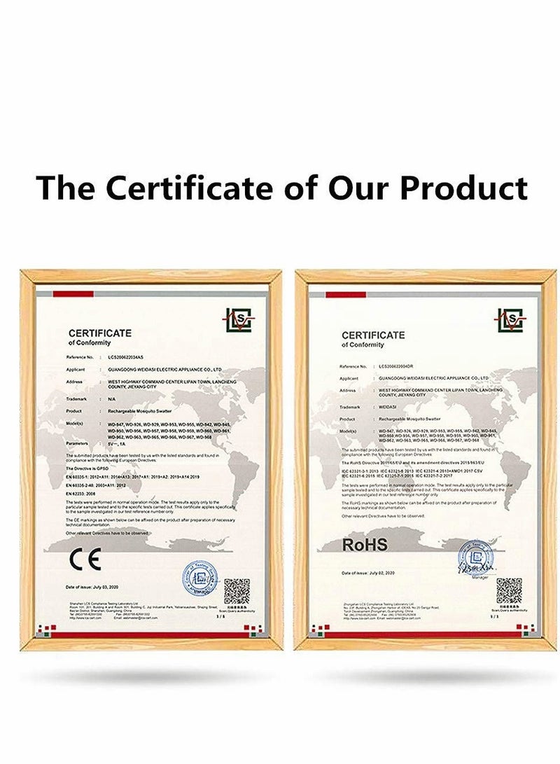 KASTWAVE طارد الحشرات 2 في 1، مضرب طيران كهربائي قابلة للشحن، مصباح لمكافحة البعوض طارد الحشرات 3000 فولت USB قابلة للشحن ضوء LED بنفسجي لصيد البعوض تصميم شبكة أمان 3 طبقات  - Image 4
