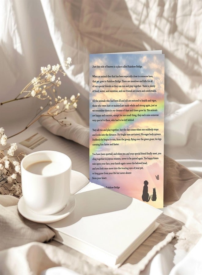 ICOOLYI Rainbow Bridge Pet Sympathy Card – Heartfelt Memorial Card for Dog, Cat, or Any Beloved Animal, Perfect for Pet Owners - Image 4
