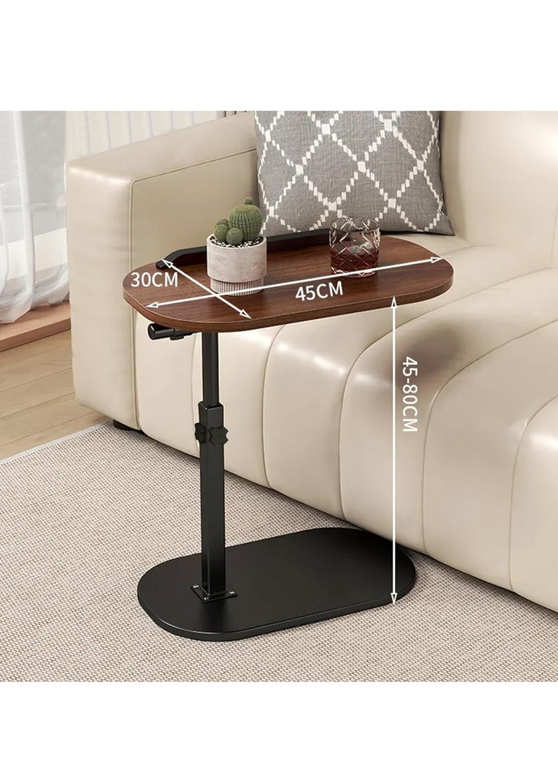 0 تي أوه وان تيك طاولة جانبية قابلة للتعديل، طاولة قهوة 0TO1، طاولة جانبية على شكل حرف C للأريكة، طاولة جانبية صغيرة تدور 360 درجة، طاولات جانبية للمساحات الصغيرة، طاولة تلفزيون للأريكة، طاولة كمبيوتر محمول ضيقة لغرفة المعيشة وغرفة النوم - Image 3