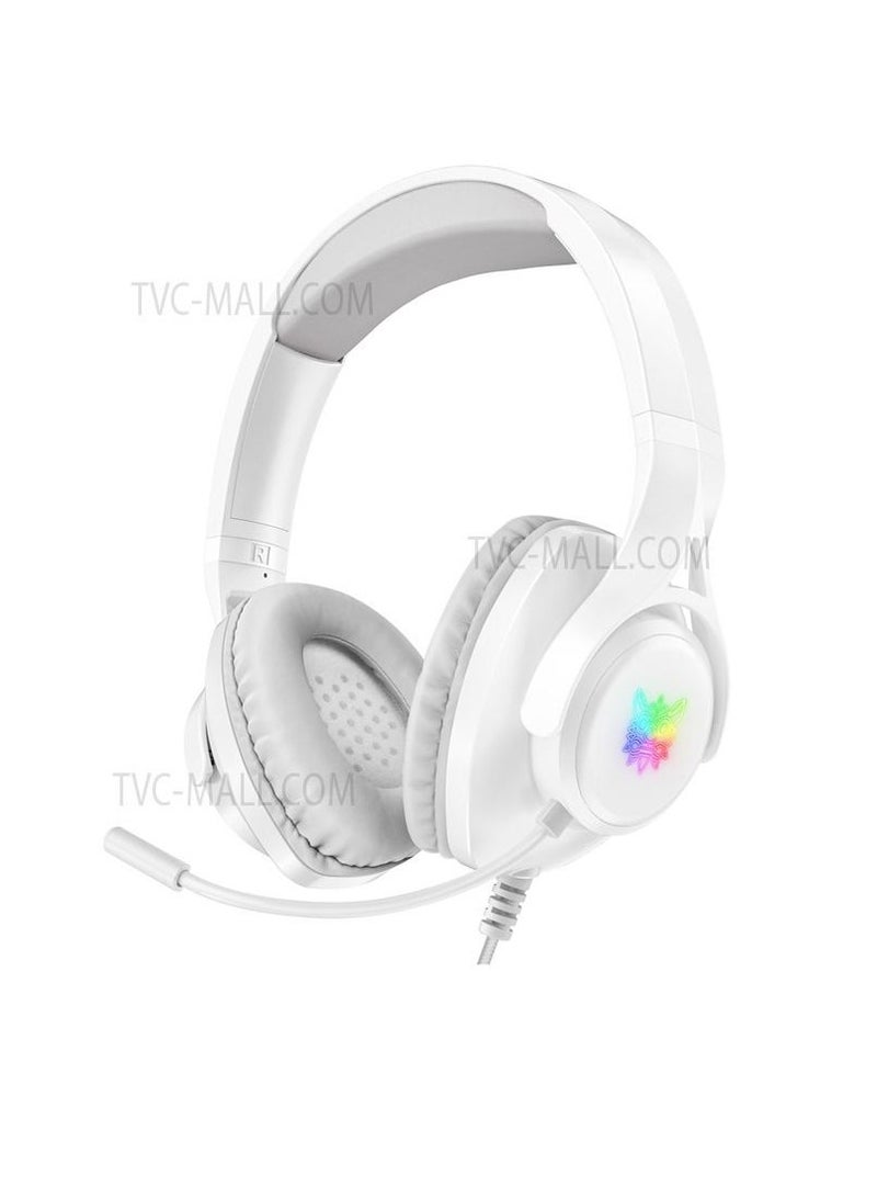 Onikuma Wired Headphone With Microphone White - Image 4
