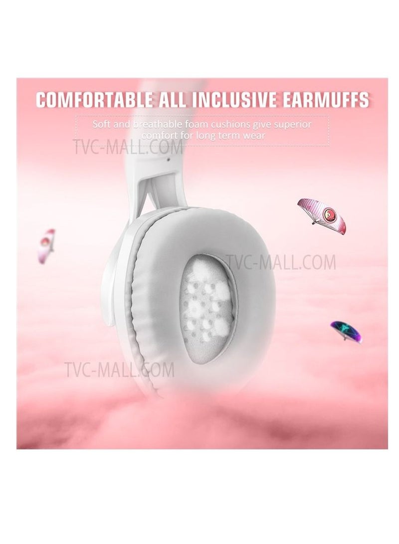 Onikuma Wired Headphone With Microphone White - Image 5