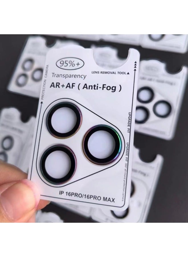 Suitable For Apple 16 Imitation Original Lens Film IPhone15ProMax Mobile Phone 14 Protective Film Ar Lens Film With Positioning-Color:Ar+af Positioning Eagle Eye-white Base Plate [desert Gold/titanium Brown]-Dimensions:iPhone 14/14plus - Image 2