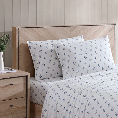 Stone Cottage - Full Sheets, Cotton Percale Bedding Set, Crisp & Cool Ideal Bedding Set (Blue Sketchy Ditsy, Full) - Image 2