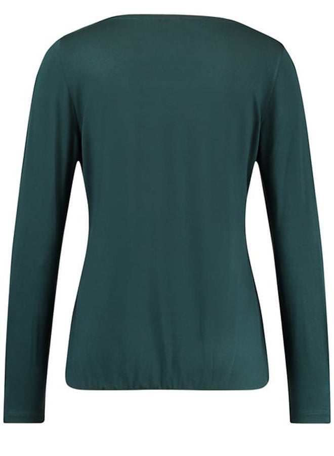 GERRY WEBER Flowing long-sleeved shirt with material patch  - Image 5