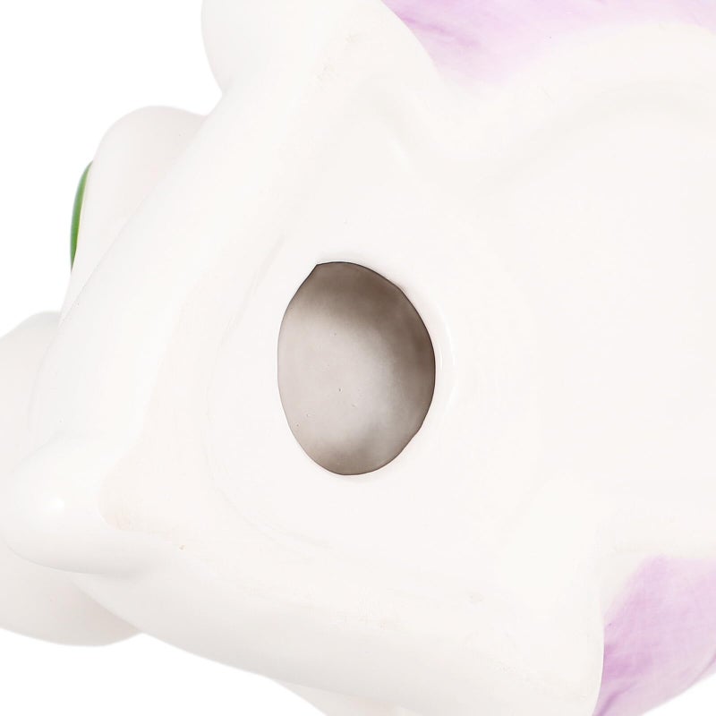 Ceramic Rabbit Pet Bowl Spill Resistant Feeding Dish Medium Size Purple Design - Image 4