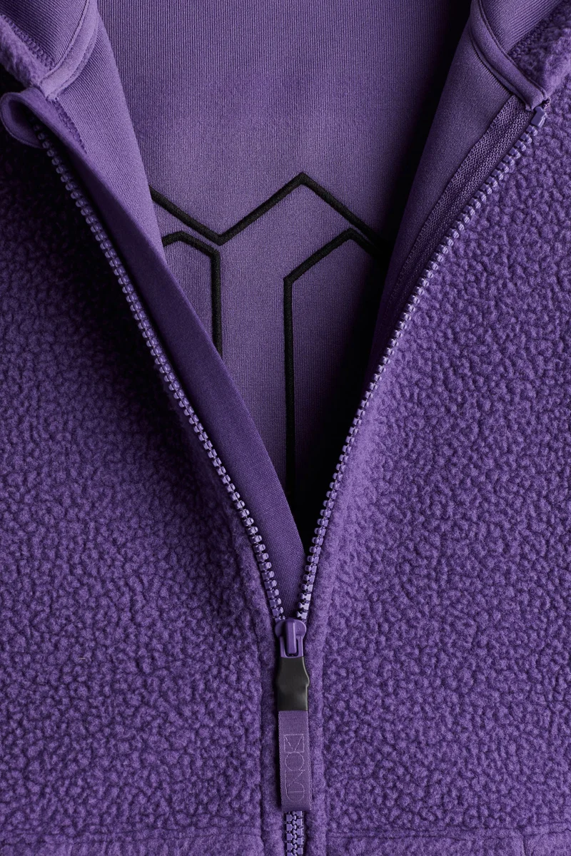 H&M Teddy Sports Zip-Through Hoodie
