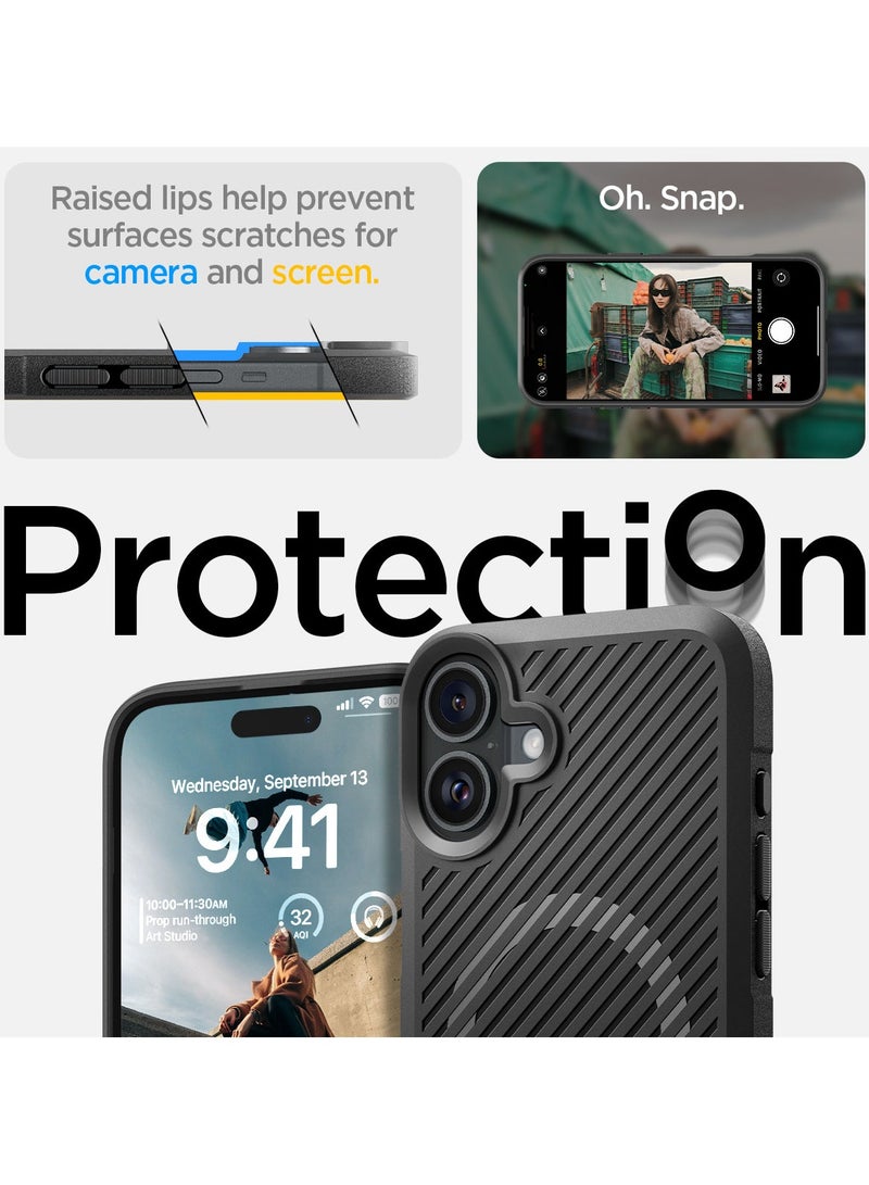 Spigen Core Armor MagFit iPhone 16 Plus Case Cover with Magsafe (2024) - Matte Black - Image 5