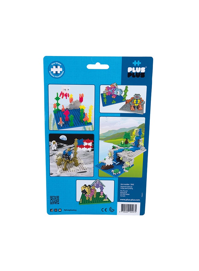 Plus-Plus Ingenious Construction Toy, Base Plate, Base Plate, Grey And Blue, 2 Pieces  - Image 2
