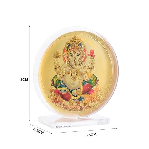 DHRUVS COLLECTION Gold Plated Shiv Parivar Idol Acrylic Diamond Cut Photo Frame Stand for Home Decor, Car Dashboard, Office Table, Pooja, Temple, Workplace, Housewarming Gift (10.5 x 8 Centimeters) - Image 5
