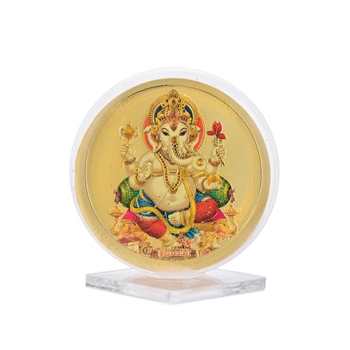 DHRUVS COLLECTION Gold Plated Shiv Parivar Idol Acrylic Diamond Cut Photo Frame Stand for Home Decor, Car Dashboard, Office Table, Pooja, Temple, Workplace, Housewarming Gift (10.5 x 8 Centimeters) - Image 2