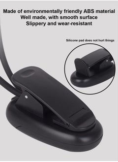LOOPITYS Book Light,LOOPITYS Reading Book Clip Light, 6 Modes, LED Clip Reading Light, Eye-Care USB Rechargeable Reading Lamp for Kids, Flexible Clip-on Book Light for Reading in Bed，desk lamp  - Image 5