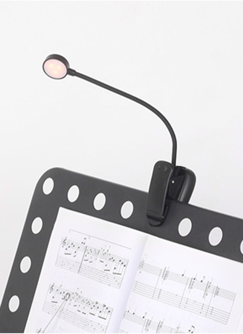 LOOPITYS - Book Light,LOOPITYS Reading Book Clip Light, 6 Modes, LED Clip Reading Light, Eye-Care USB Rechargeable Reading Lamp for Kids, Flexible Clip-on Book Light for Reading in Bed，desk lamp - Image 1