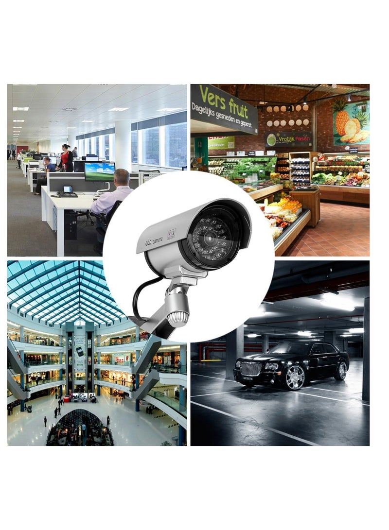 Dubkart Dummy Security Camera, Fake CCTV Surveillance System with Realistic Red Flashing Lights dummy IR camera - Image 2