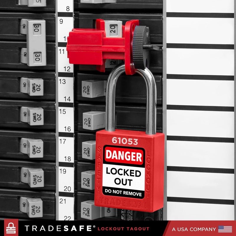 TRADESAFE Circuit Breaker Lockout Device - 10 Pack, Universal Breaker Lock Out Tag Out Device, Multi Pole Breaker Lockout, OSHA Compliant, Premium Grade - Image 4
