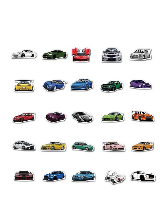 واي جيه 100 بكس ملصقات سيارات سباقات ملصقات سيارات واقية من الماء ملصقات ملصقات ملصقات ألعاب لزجاجات مياه الدراجات كمبيوتر محمول تبريد كأس أمتعة هاتف محمول لوحة تزلج - Image 3