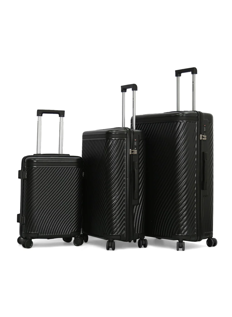 SONADA Sonada Hardshell Luggage Trolley Bag 3 pcs Set,Black