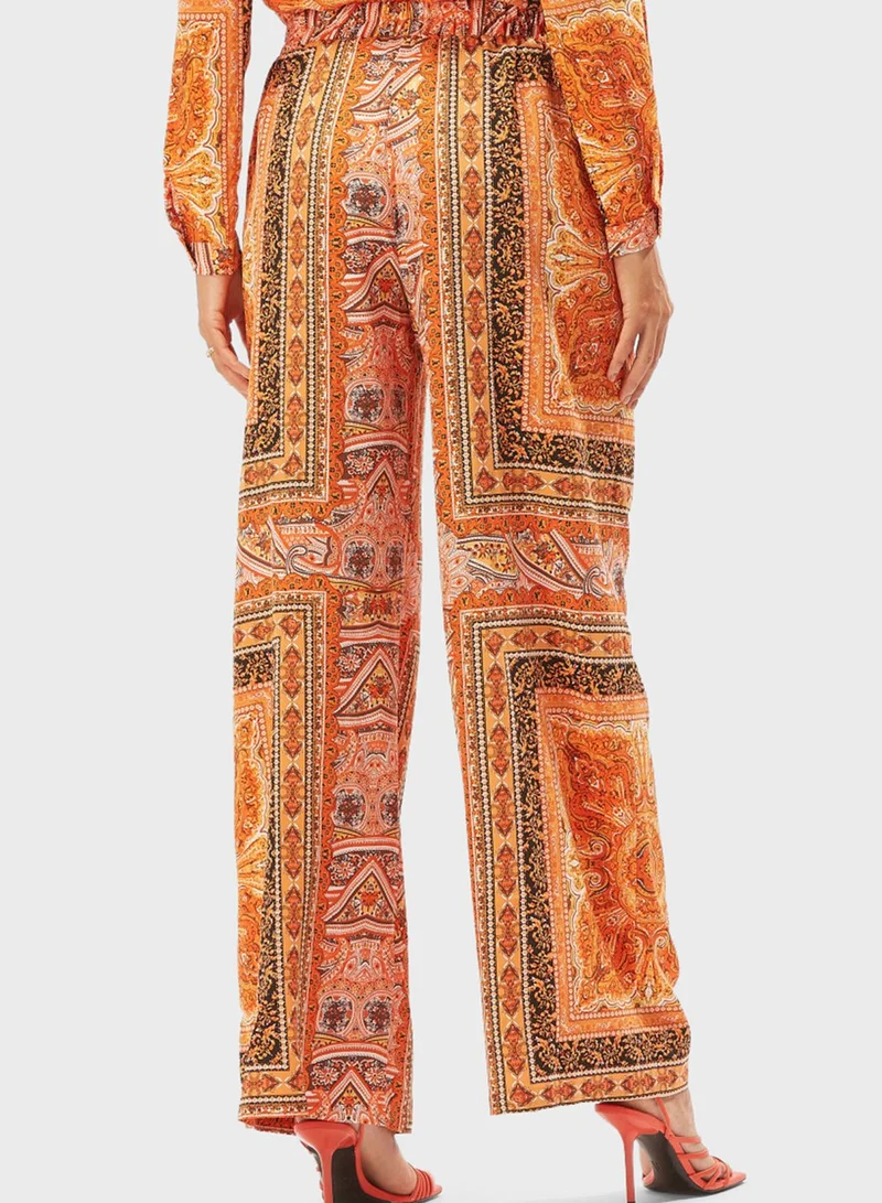 2Xtremz Printed Wide Leg Palazzo Pants