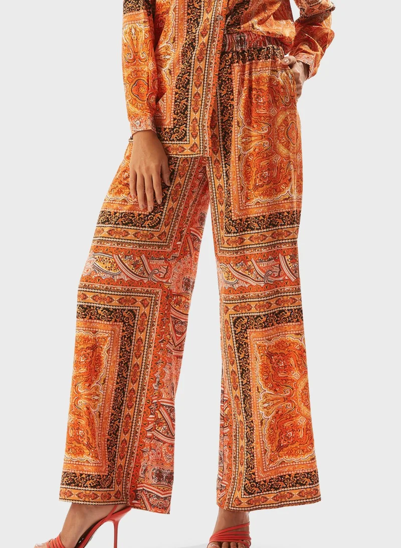 2Xtremz Printed Wide Leg Palazzo Pants