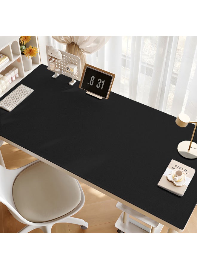 Mouse Pad Oversized Dirty-Resistant Desk Pad Waterproof Eco-Friendly Eye Protection Computer Office Desk Pad Solid Color Leather Mouse Pad-Colour:50*120cm-Pattern:Black - Image 1