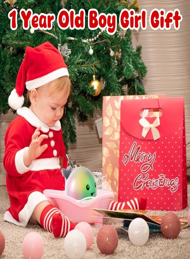 Gigilli Whale Bath Toy Sprinkler, Light Up Bath Toys for Kids Ages 1-3 Infant Baby Toys, Christmas Stocking Stuffers 1 2 3 Year Old, 6-12-18 Months Toddler Bathtub Toys Boys Girls Gifts Birthday Gifts - Image 3