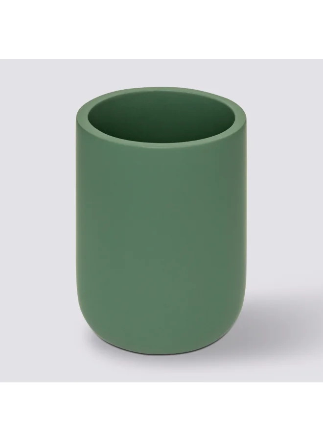 Five Simply Smart Duo Elegant Design Toothbrush Holder Ficus Green 10.1 x 7.2 x 7.2 cm 200168B