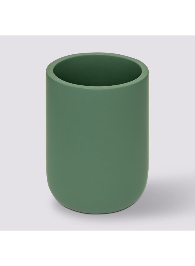 Five Simply Smart Duo Elegant Design Toothbrush Holder Ficus Green 10.1 x 7.2 x 7.2 cm 200168B