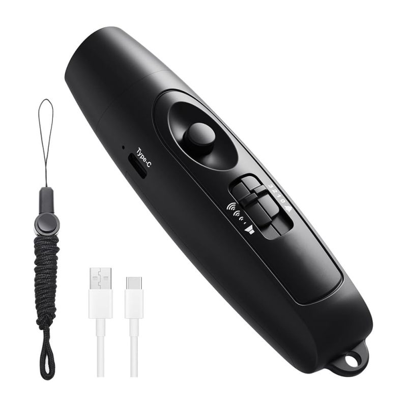 USB Electronic Whistle: 120-150 dB 3-Tone Black ABS, Mouth-Contact Free - USB Rechargeable 4-Hour Runtime, LED Light Referee Coach Whistle for Outdoor Sports, Emergency, Camp Training - Image 1