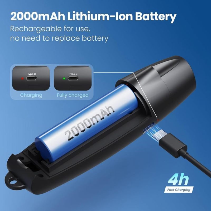 USB Electronic Whistle: 120-150 dB 3-Tone Black ABS, Mouth-Contact Free - USB Rechargeable 4-Hour Runtime, LED Light Referee Coach Whistle for Outdoor Sports, Emergency, Camp Training - Image 3