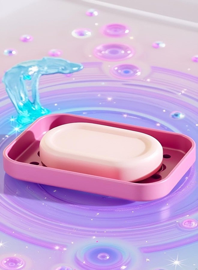 Gohari Travel Soap Case with Drainage - Portable Waterproof Bathroom Organizer Box with Clear Heart Lid | Colorful Soap Dish and Toothbrush Holder for Home Travel Camp Outdoor - Image 4