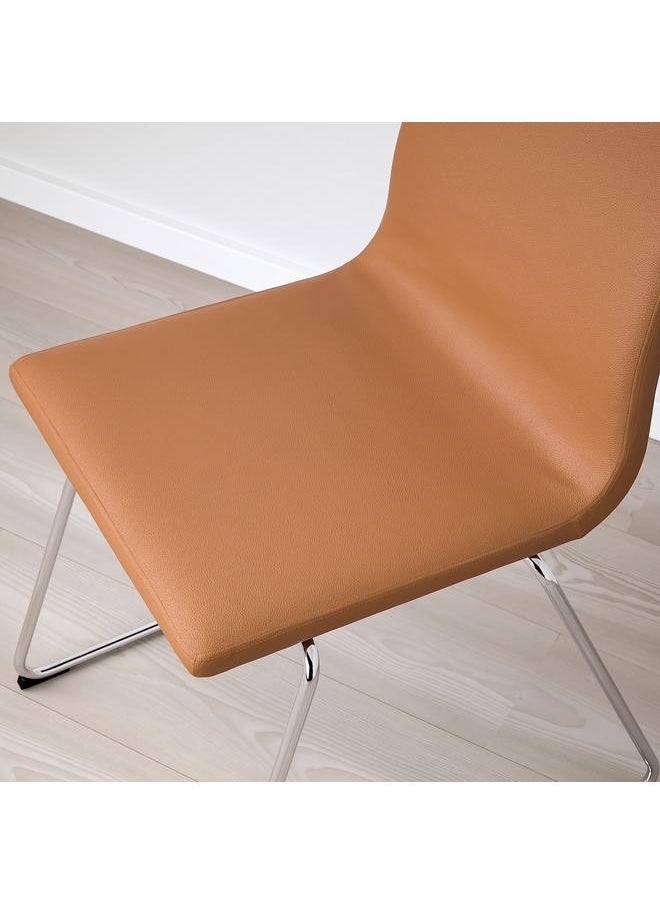erorex Chair, Chrome-Plated/Grann Golden-Brown  - Image 5