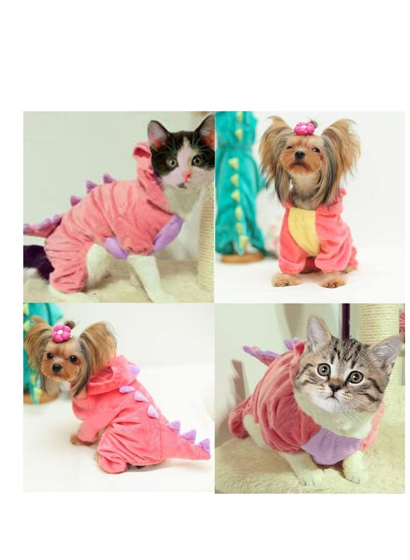 SYOSI Dog Cat Dinosaur Costumes Pet Costume Pet Halloween Cosplay Dress Funny Dinosaur Costume Pet Dinosaur Hoodie for Small Dogs - Image 4