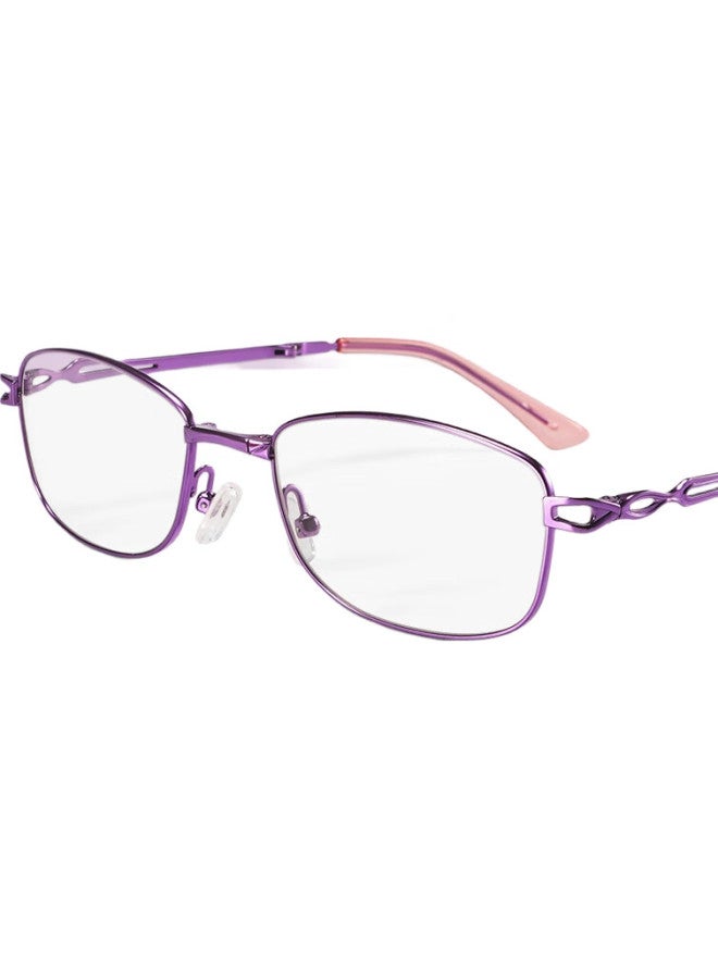 Sunset Red Folding Hanging Waist Belt High Definition Presbyopic Glasses For Women Anti-Blue Light Full Frame Durable And Sturdy E9005Z +2.50 Strength - Image 1