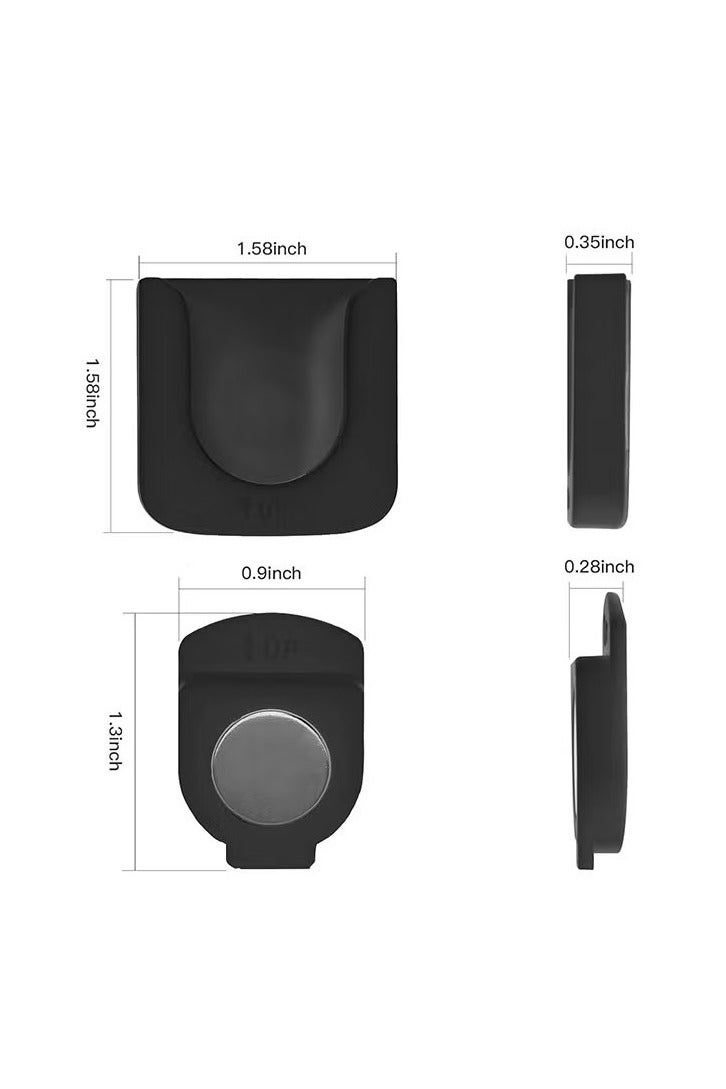 3 Pcs Magnetic Remote Control Holder, Self-Adhesive TV Remote Holder, Remote Organizer for Home Office School (Black) - Image 2