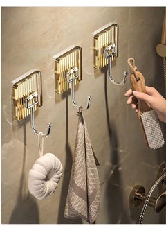 Y&D Adhesive Hooks Heavy Duty 16PCs Wall for Hanging Hangers without Nails 44lb Screw Free Sticker Mount Shelf Waterproof Rustproof Bathroom Kitchen (Multicolor)  - Image 2