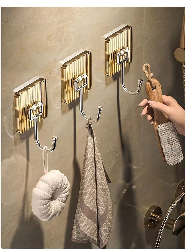 Y&D Adhesive Hooks Heavy Duty 16PCs Wall for Hanging Hangers without Nails 44lb Screw Free Sticker Mount Shelf Waterproof Rustproof Bathroom Kitchen (Multicolor)  - Image 2