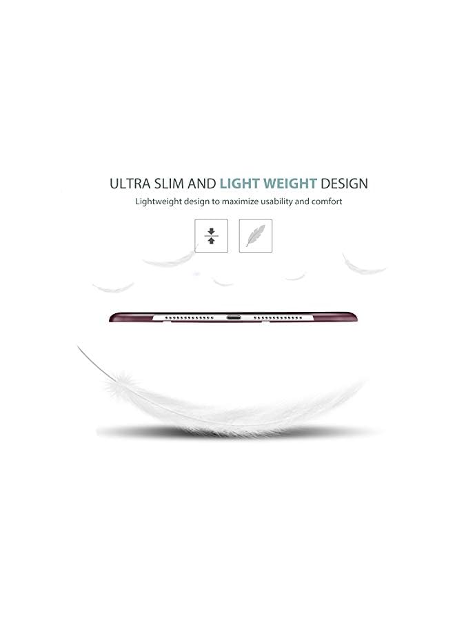 Procases Smart Case For Ipad Air 2 (2014 Release), Ultra Slim Lightweight Stand Protective Shell With Translucent Frosted Back Cover Apple (A1566 A1567)-Wine - Image 3