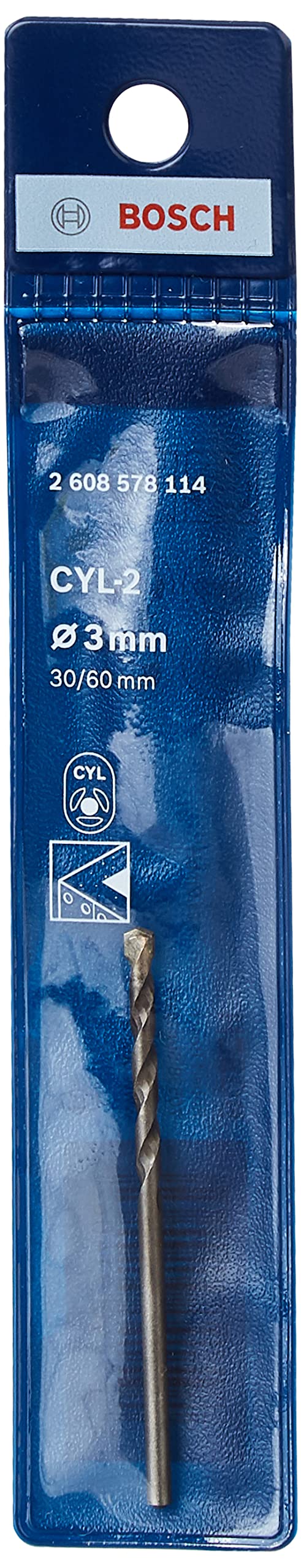 Bosch Professional Impact Drill Bit/Masonry Drill Bit Set With Diameter 3mm & Working Length 30mm, Pack Of 10 - Image 2